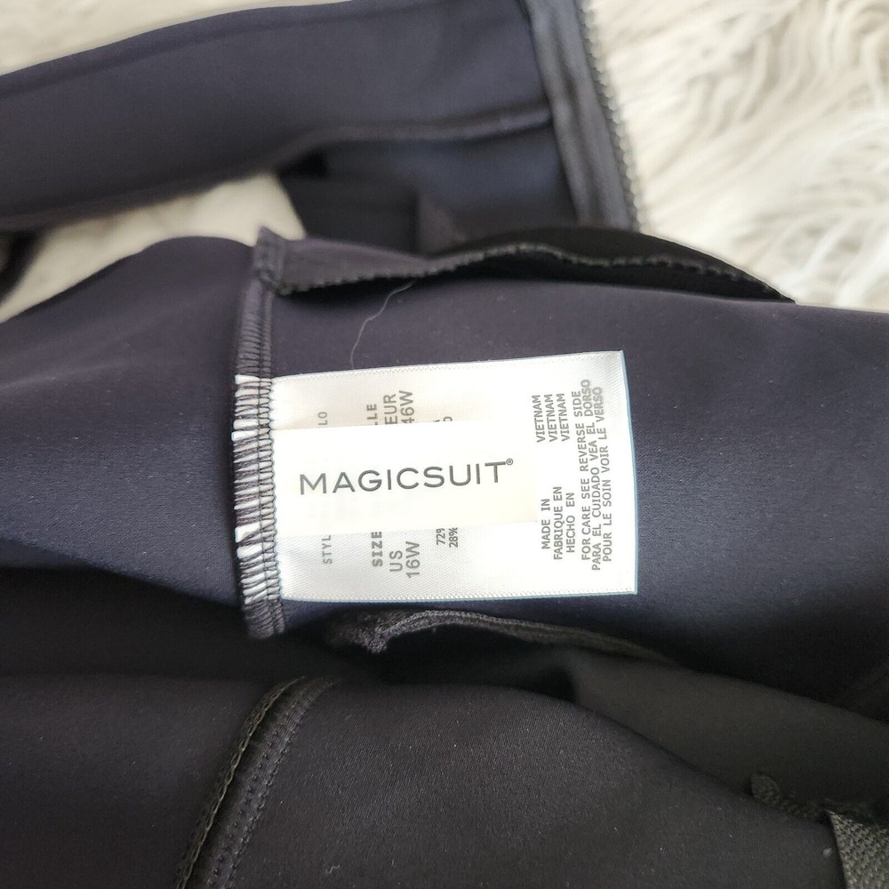 Magicsuit Black Racerback Zip Front One-Piece Swimsuit - Picture 3 of 12